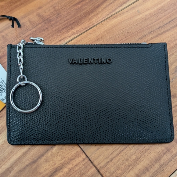 Valentino by Mario Valentino Antonio Leather Zip Wallet With Key Ring Nwt ❤️ - Picture 5 of 6